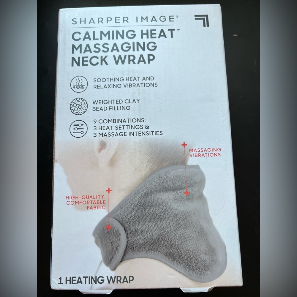 Brand new Sharper Image Calming Heat Massaging Neck Wrap